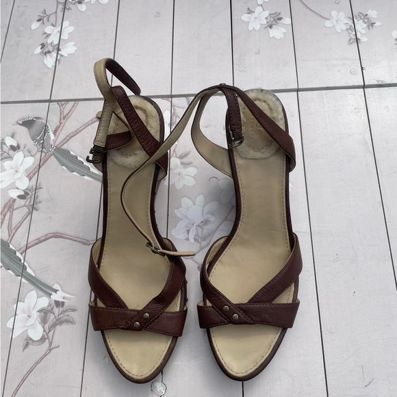 UGG Tan and Brown Strappy Heels - Picture 1 of 4